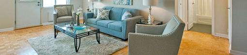 Fairway Towers large, bright living room in Sarnia, ON