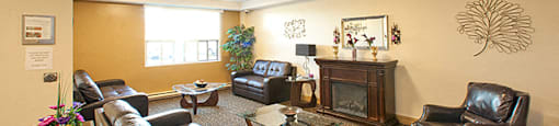 Fairway Towers lobby with seating area in Sarnia, ON