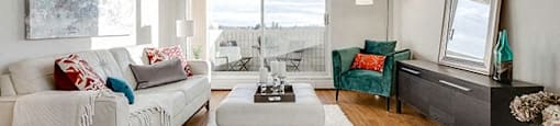 Victoria Place contemporary living room with