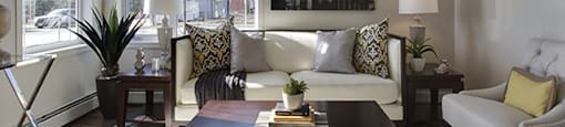 Airdrie Place in Airdrie, AB Generous size living room with ample natural lighting