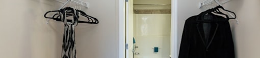 Beacon Heights in Calgary, AB large walk-in closet leads to bathroom