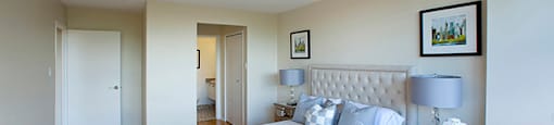 Brookbanks Apartments large bedroom with ensuite in Toronto, ON