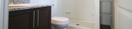 Rittenhouse in Kitchener, ON bathroom with upgraded cabinetry