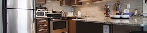 Rittenhouse in Kitchener, ON kitchen with stainless steel appliances