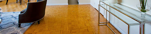 Rockford Apartments open concept living-dining area in Toronto, ON