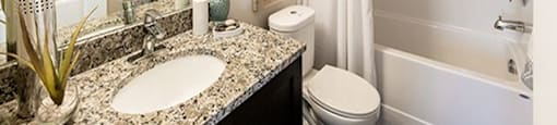 Giroux Estates in St. Albert, AB bathroom with full sized bathtub