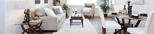 Summerhill Village apartment - spacious living room and dining room in Nanaimo, BC