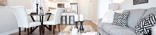 Summerhill Village 1 bedroom apartment living room in Nanaimo, BC