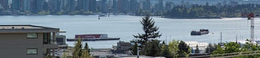 Unobstructed view of the city over the water
