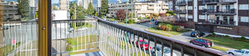 Shoreview in North Vancouver, BC  Balcony overlooking street