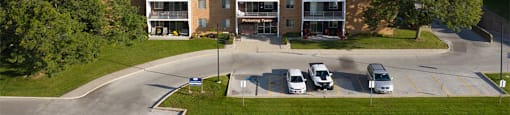 Exterior of building at Pickering Towers in Amherstburg, ON