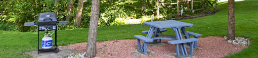 Regency Towers outdoor picnic and BBQ area in Owen Sound, ON