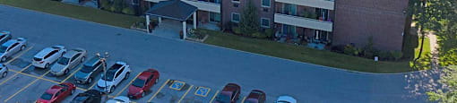 Regency Tower in Owen Sound, ON drone image of building
