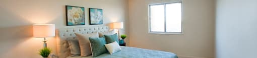 Regency Towers in St. Catharines spacious bedroom with hard surface flooring
