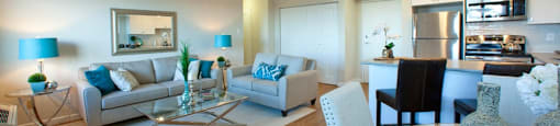 Regency Towers large living room with hard surface flooring in St. Catherines, ON