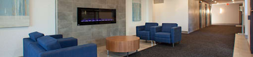 Royal Rose Apartments lobby area featuring additional lounge style seating area in Etobicoke, ON