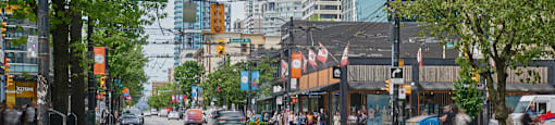 shops at Burrard Street nearby Wesley Place Apartments in Vancouver British Columbia