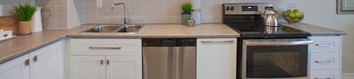 Silvercreek Towers in Georgetown, ON kitchen with stainless steel appliances