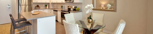 Silvercreek Towers in Georgetown, ON open concept kitchen and dining room