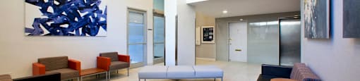 Somerset Place lobby with seating area in London, ON