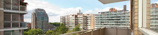 South Algiers spacious balcony with view of surrounding area in Toronto, ON