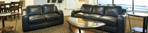 Springbank Apartments social room with couches in London, ON