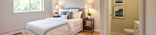 St. Lawrence Village in St. Catharines, ON Bedroom with ensuite bathroom