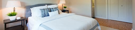 St. Lawrence Village in St. Catharines, ON Spacious bedroom with closet and bathroom