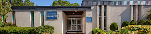 St. Lawrence Village in St. Catharines, ON Entrance to Rental Office and Community Centre