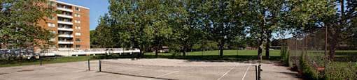 St. Lawrence Village in St. Catharines, ON Outdoor tennis courts