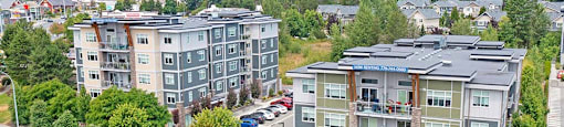 Summerhill Village in Nanaimo, BC drone image of building