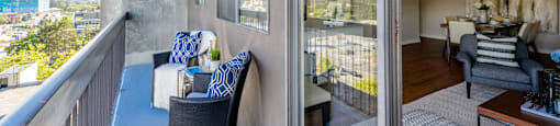 balcony with a view at Surrey Village in Surrey BC