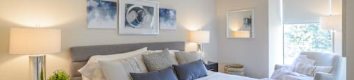 bedroom at Surrey Village in Surrey BC