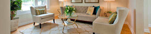 Taunton Terrace in Oshawa, ON bright, spacious living room with hard surface flooring