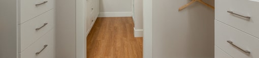 The Conservatory walk-in closet with built-in storage in Kelowna, BC