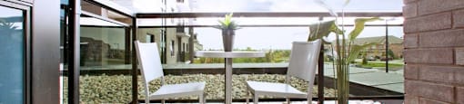 The Miltonian Apartments private balcony  in Milton, ON