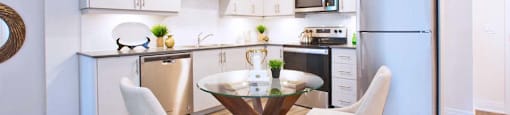 The Miltonian Apartments kitchen featuring stainless steel appliance in Milton, ON