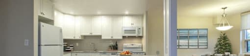 The Parkwood kitchen with built-in breakfast bar in Bellville, ON