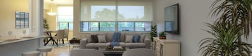 The Parkwood large living room with hardwood flooring in Bellville, ON