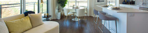 The Taunton in Oakville, ON open concept kitchen, living and dining room