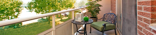 Trillium Apartments charming balcony in Cobourg, ON
