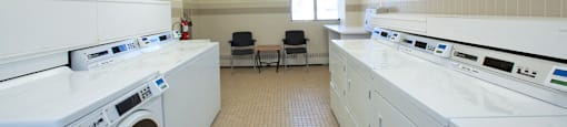 Trillium Apartments on-site laundry room in Cobourg, ON