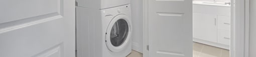 insuite white washer and dryer at Trio on Belmont in Kitchener ON