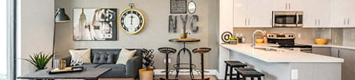 Trio On Belmont open concept suite layout in Kitchener, ON