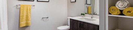 bathroom at Vale Station Apartments in Waterloo ON
