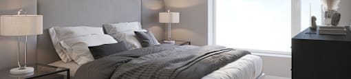 bedroom at Vale Station Apartments in Waterloo ON