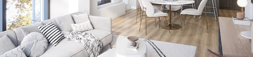 living room at Vale Station Apartments in Waterloo ON