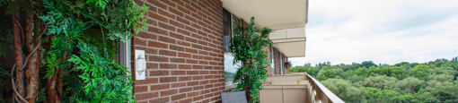Valleyview Balcony overlooking a lush forest view in Newmarket, ON