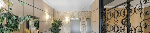 Village Tower Toronto ON lobby with elevators