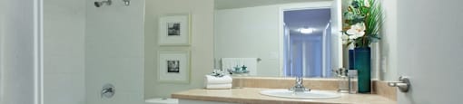 Squire Court bathroom with full size bathtub in St. Catharines, ON